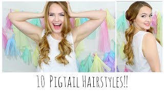 10 Easy Pigtails Youll Love [upl. by Elockcin]