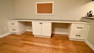 A Desk Built for Two Custom Built in Desk [upl. by Melessa807]