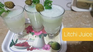 Litchi ka Juice  Lychee Juice Banana Ka Tarika  Litchi Refreshing Drink Alpiyal Foods and Tips [upl. by Nois]