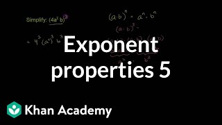 Exponent properties 5  Exponent expressions and equations  Algebra I  Khan Academy [upl. by Surtemed]