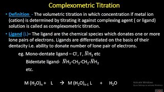 Complexometric Titrations EDTA as Complexing Agent amp Types of EDTA titrations [upl. by Ydor]