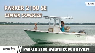 Parker 2100 SE Full Walkthrough Video Boat Review [upl. by Nanon136]