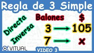 🟦 Regla de 3 Simple Directa e Inversa  Video 3 [upl. by Abbott498]