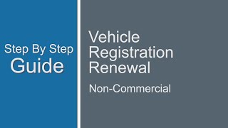 VFO Non Commercial Vehicle Registration Renewal [upl. by Henn]