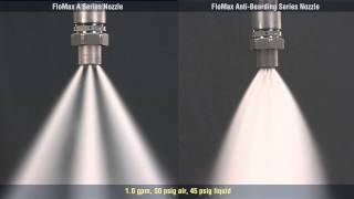 FloMax® Nozzle Comparison Standard vs AntiBearding from Spraying Systems Co [upl. by Jardena440]