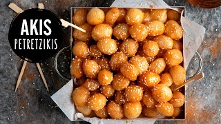 Greek Honey Dumplings  Akis Petretzikis [upl. by Arinaj]