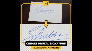 Create Digital Signature in Photoshop [upl. by Yaf]