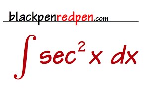 Integral of sec2x [upl. by Einahpats]