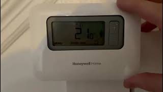 Basic use of Honeywell T3 wireless programmable thermostat [upl. by Gwennie267]