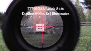 Nightforce ATACR F1 416x42 Digillum Illuminated Reticle Demo [upl. by Siraval]