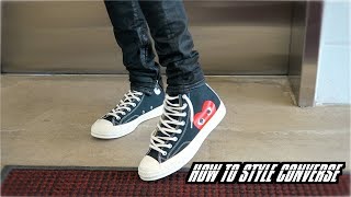 How to Style Converse  Review  On Foot Chuck Taylor x CDG [upl. by Norraj893]