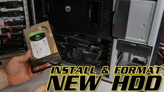 HOW TO INSTALL AND FORMAT A NEW HARD DRIVE WINDOWS [upl. by Feil]