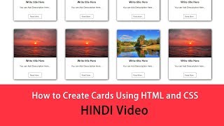 How to Create Cards Design Using HTML and CSS [upl. by Garlaand]