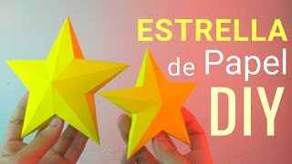 Como hacer una Estrella de Papel rápido y fácil DIY  Momuscraft [upl. by Onaicilef]