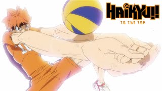 Hinata Receives  HAIKYU TO THE TOP [upl. by Ynaffat]