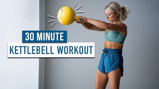 30 MIN Advanced Kettlebell HIIT Workout  Full Body No Repeat [upl. by Ethelred]