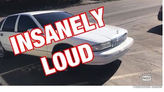 1994 Chevy Caprice V8 w STRAIGHT PIPE DUAL EXHAUST  INSANE RUMBLE [upl. by Pimbley]