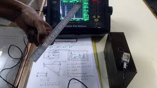 ULTRASONIC TEST ANGLE PROBE WITH PRACTICAL [upl. by Sisely]