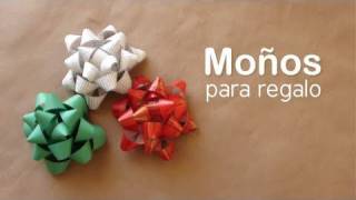 Como hacer un moño para regalo  DIY Gift bows [upl. by Holmann]