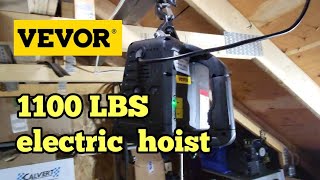 Vevor 1100 LBS electric hoist [upl. by Zia]