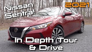 2021 Nissan Sentra SV Start Up Test Drive amp In Depth Review [upl. by Jilli]