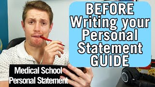 How to Write a Personal Statement  START HERE for Medical School AMCAS [upl. by Idnam]