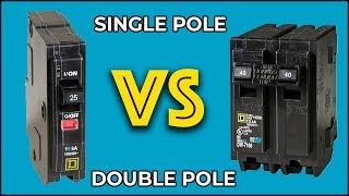 What is the Difference Between Single Pole and Double Pole Circuit Breakers [upl. by Worlock203]