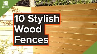 10 Stylish Wood Fence Ideas For Your Backyard  Backyardscape [upl. by Carrnan]