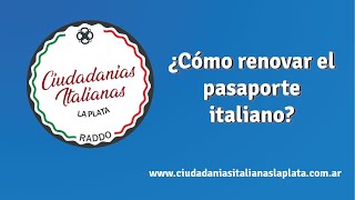 ¿Cómo renovar el Pasaporte Italiano [upl. by Eldoree]