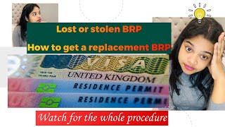 Lost BRP how to apply for replacement [upl. by Ennalorac]