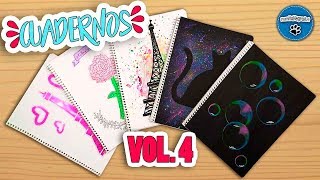 DIY  5 Ideas para Forrar y Decorar tus Cuadernos VOL 4  FÁCIL  PumitaNegraArt [upl. by Perreault966]