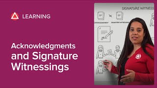 The Difference Between Acknowledgments and Signature Witnessings [upl. by Kcam]