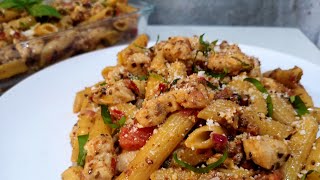 CHICKEN PASTA IN RED PESTO USING CLARA OLE SAUCESIMPLE AND EASY PASTA RECIPE [upl. by Elagiba99]