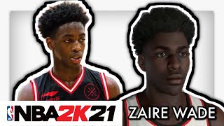 NBA 2K21  ZAIRE WADE CREATION BEST [upl. by Klos]