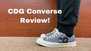 CONVERSE x COMME des GARCONS Gray BLACKHEART REVIEW amp On Feet [upl. by Dronski]