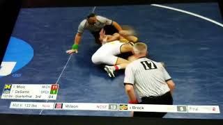 NCAA WRESTLER TRIES BREAKING OPPONENTS ARM DURING MATCH [upl. by Gnouhc827]