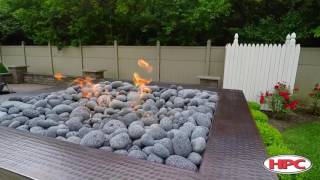 Outdoor Fire Pit Rolled Lava Stone [upl. by Stucker]