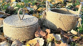 DIY jute basket in 15 minutes [upl. by Nagaem]