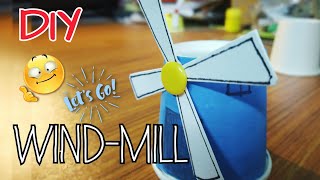 HOW TO MAKE WINDMILLS EASY PAPER CUP PROJECT  DRAWSOME AWESOME [upl. by Niamor]