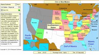 USA States Game Level 1  Learn the 50 States Geography Game  Perfect Score [upl. by Stephenson]