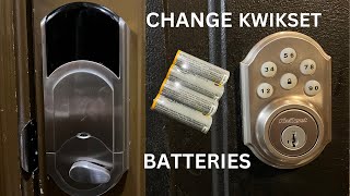 How To Change Battery Kwikset Electronic Deadbolt Lock [upl. by Sinnod20]