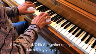 C Minor Chord Progression 1451 on an actual piano [upl. by Buna]