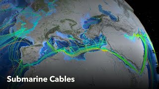 Animated Maps Submarine Cables [upl. by Gipps]