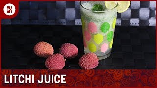 Litchi Juice Recipe  Lychee Juice Recipe  Litchi Sharbat Recipe  How To Make Litchi Juice [upl. by Googins502]