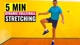 5 MIN Dynamic Volleyball Stretching  Simple and Effective Way to Get Ready for Volleyball [upl. by Brookes]