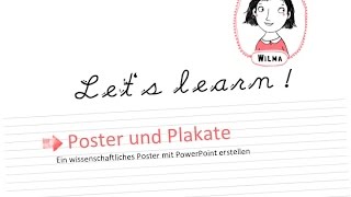 Wilmas Tutorials Poster erstellen mit Power Point [upl. by Arman]