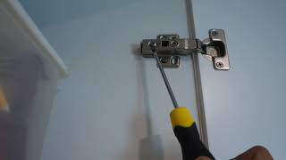 how to adjust cabinet door hinges DIY [upl. by Hesoj]