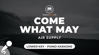 Come What May  Air Supply Lower Key  Piano Karaoke [upl. by Hortense]