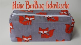 kleine Box Bag Federtasche nähen  Reißverschlusstasche  DIY Tutorial  Nähanleitung [upl. by Dunton378]