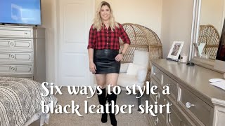 Six ways to style a leather skirt [upl. by Delija]